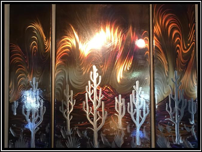 Desert Cactus Triptych