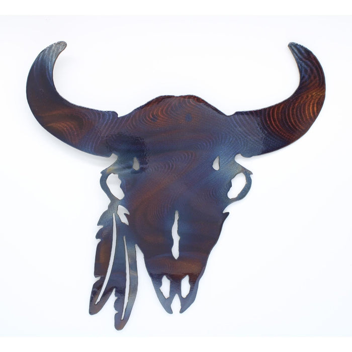 Feathered Buffalo Skull