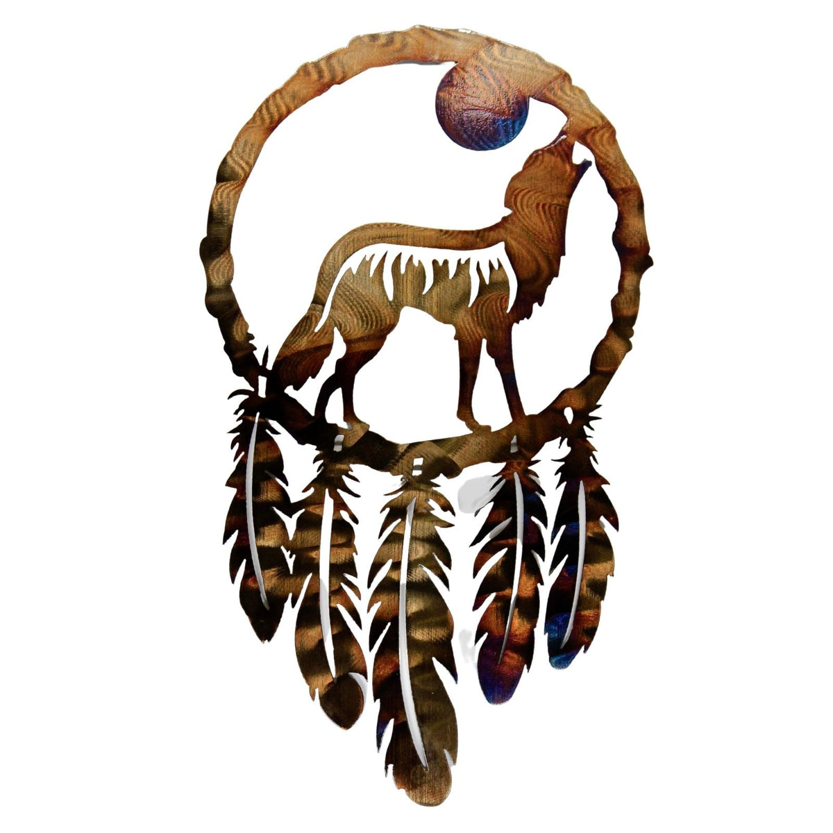 Call of the Wild Wolf Dream Catcher — Reflections In Metal